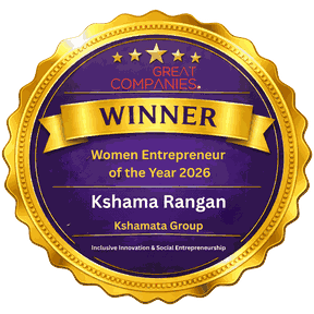 Great Companies International Women Awards 2026 winner seal — Kshama Rangan, Kshamata Group